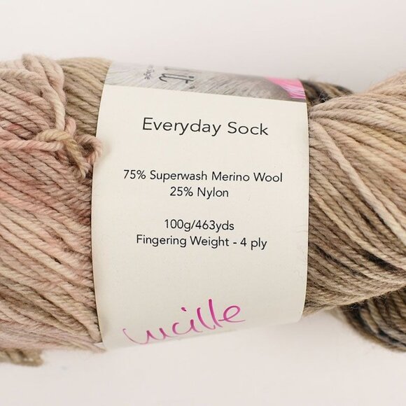 Lolo Did It Everyday Sock Yarn Fingering Weight SW Merino Wool 463yds Lucille - Picture 3 of 4